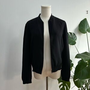Theory Silk Bomber Black | Small